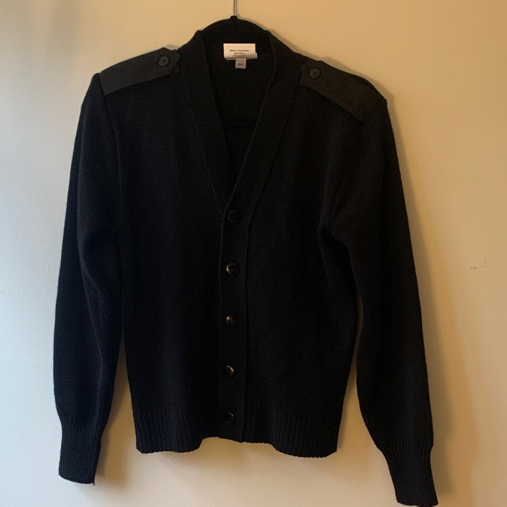 Black military style sweater